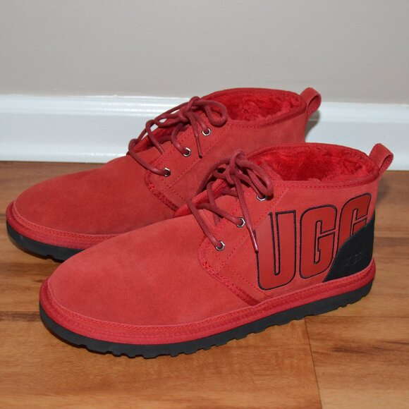 UGG Other - Share UGG Mens Neumel Graphic Outline 1130715 Round Toe Red Chukka Boot Size US